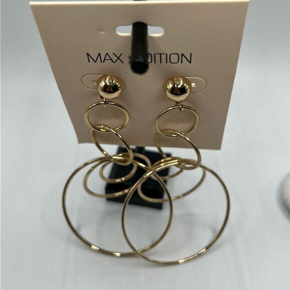 Max Edition Gold Dangle Earrings - Picture 3 of 9